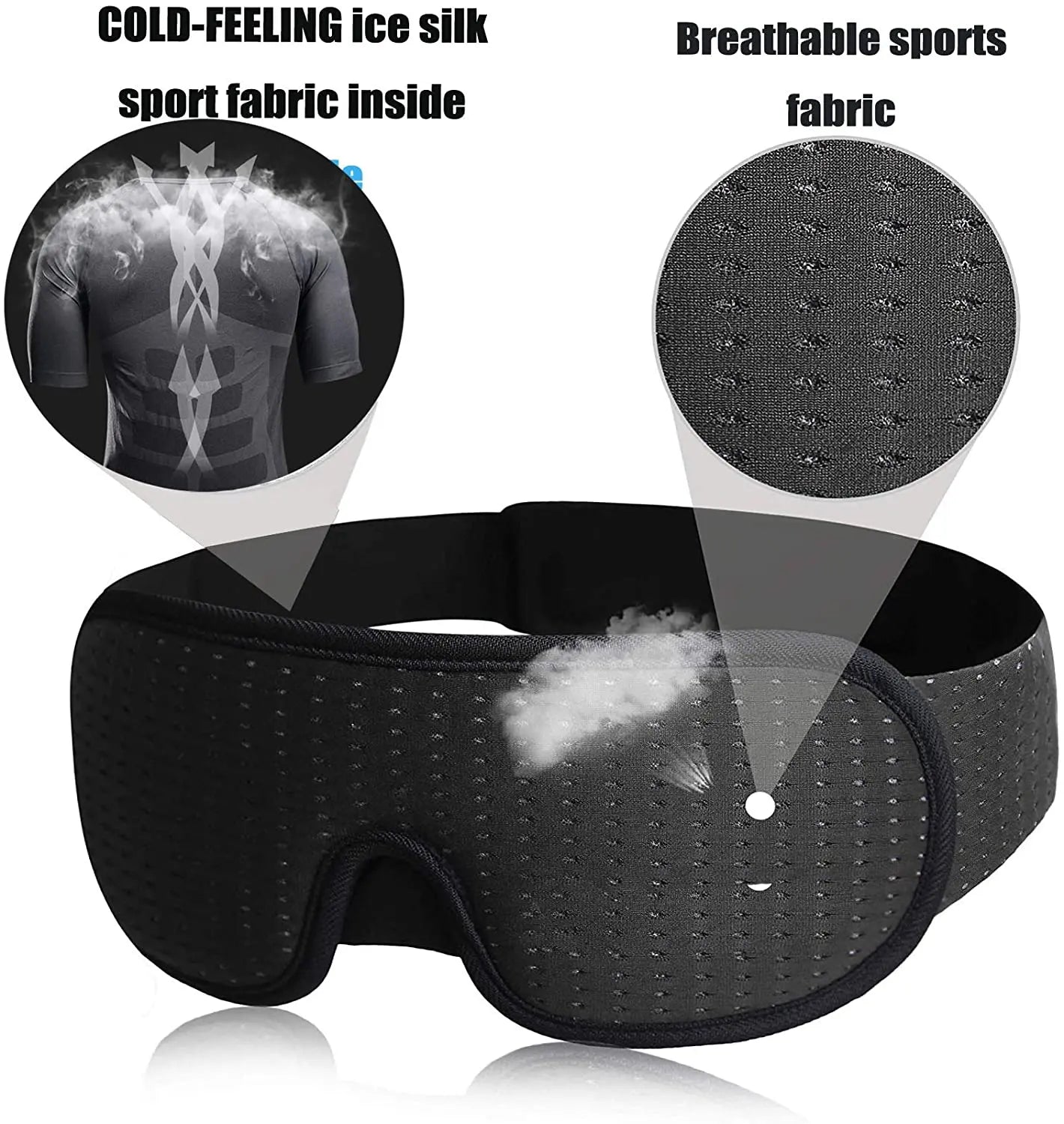 3D Sleep Mask - Soft Blockout Eye Cover for Comfortable Sleep - Image 3