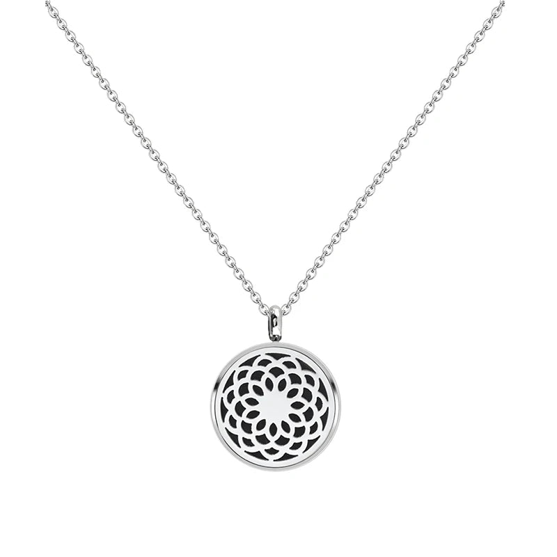 12mm Stainless Steel Aroma Locket Necklace – Essential Oil Diffuser Pendant Jewelry - Image 18