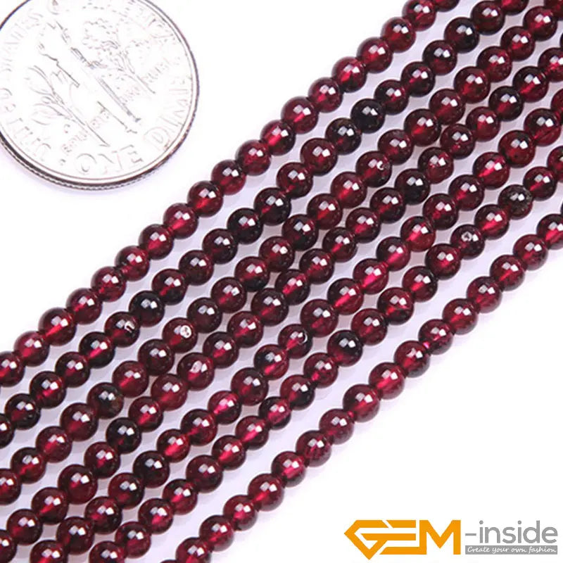 Natural Dark Red Garnet Round Beads – 15" Strand for DIY Jewelry Making (6mm / 8mm / 10mm) - Image 12