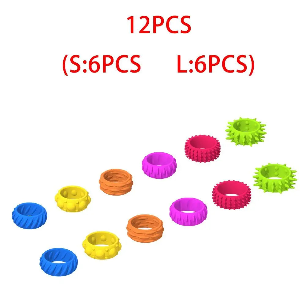 12pcs Spiky Sensory Finger Rings - Image 5