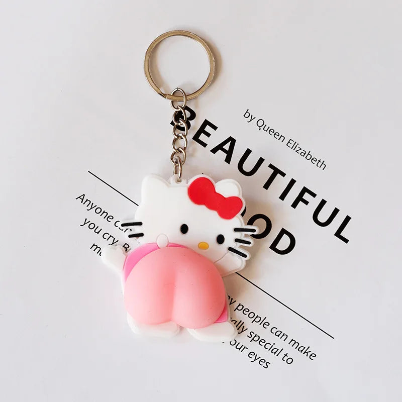 Honey Peach Cartoon Fidget Toy Keychain - Image 4