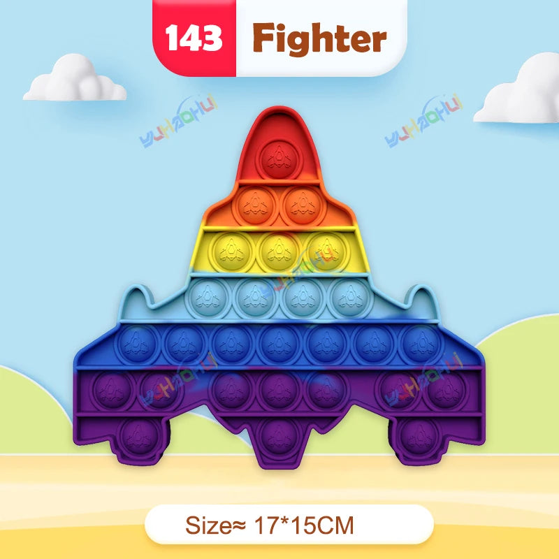 Rainbow Pop Push Bubble Fidget Toy - Image 9