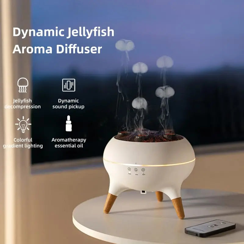 Dynamic Jellyfish Air Humidifier with Remote Control and Colorful Night Lights - Image 6