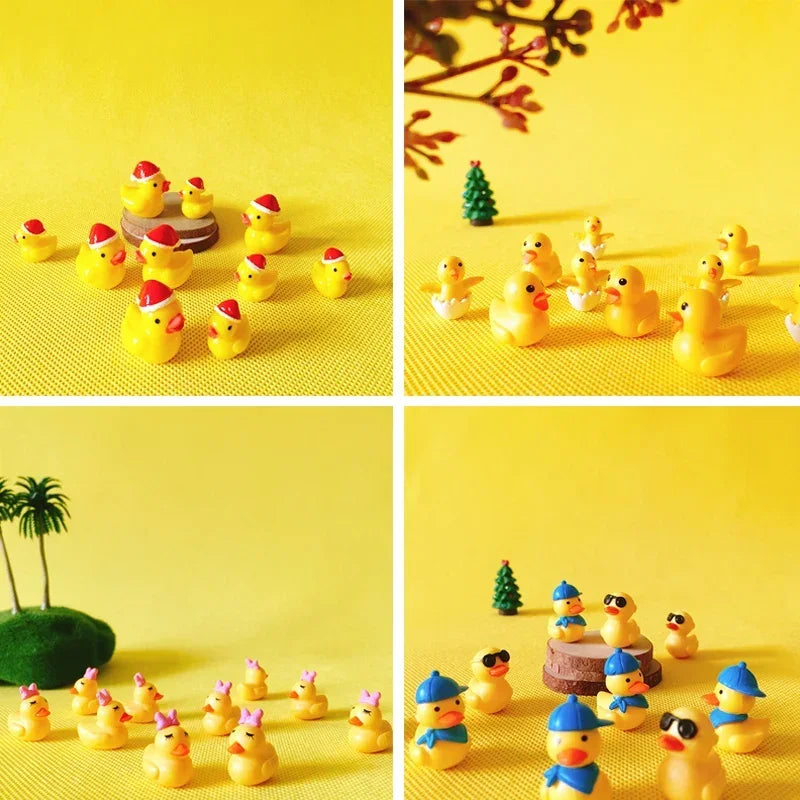 10pcs Mini Colored Duck Figurines – Cute Miniatures for Fairy Gardens, Terrariums, Bonsai & DIY Dollhouse Crafts - Image 2