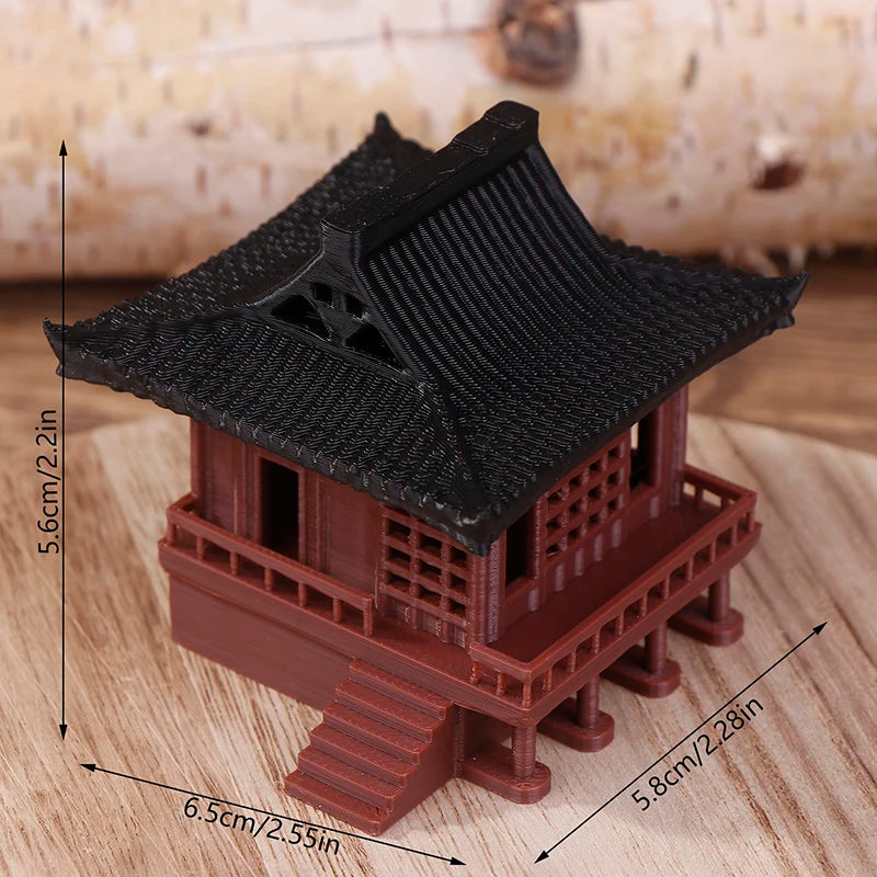 Chinese Classical Architecture Min Pavilion Ornament – Zen Micro Landscape Decor for Fish Tank & Desktop Display - Image 8