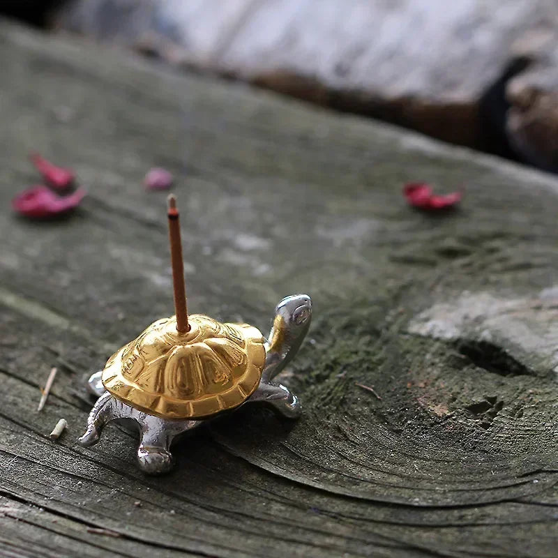Mini Metal Turtle Incense Stick Holder – Fun Animal Burner for Meditation & Home Decor - Image 5