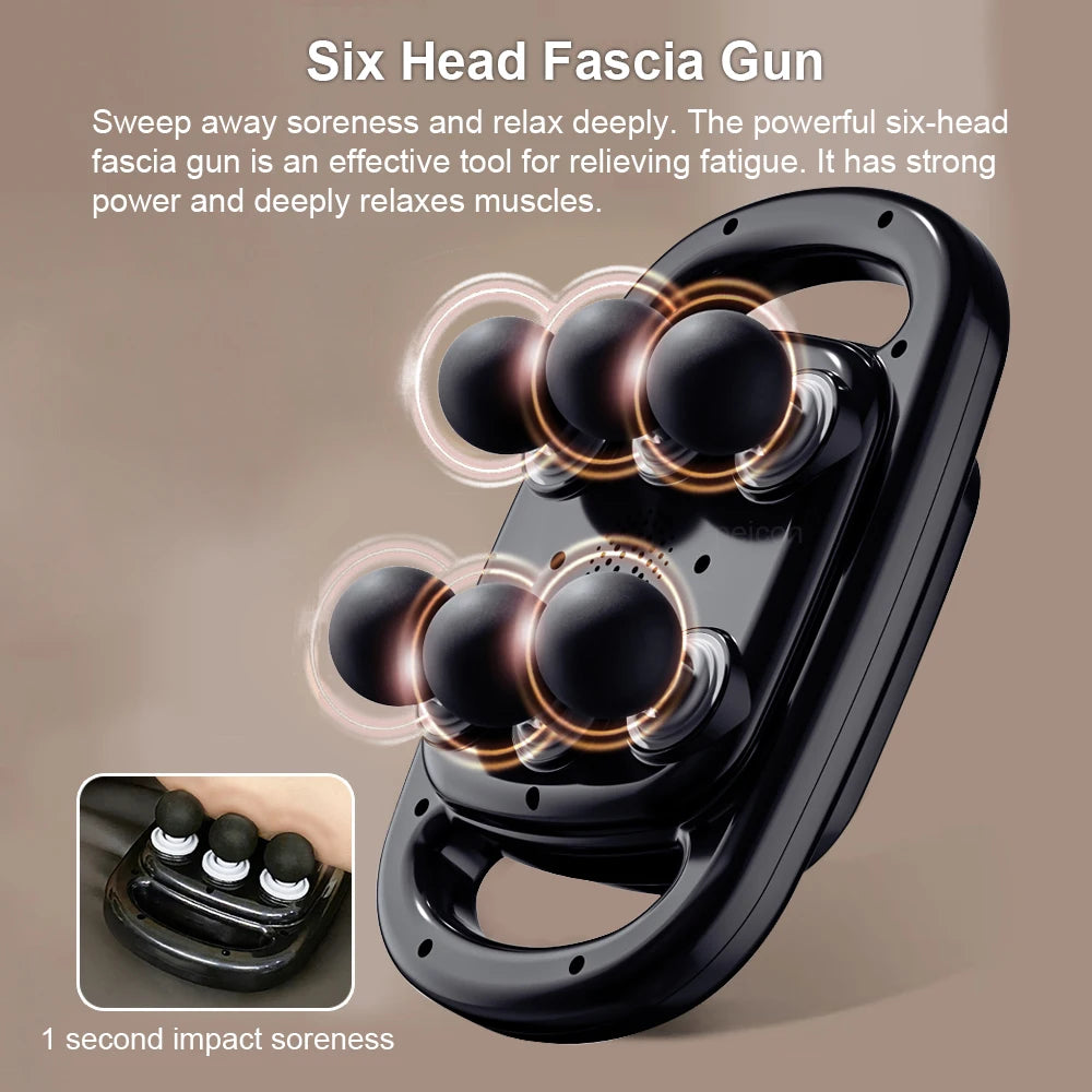 Fascia Gun Six-Head Deep Tissue Massager - Image 2