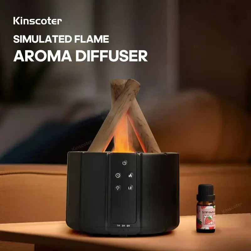 KINSCOTER Simulated Flame Aroma Diffuser & Ultrasonic Humidifier - Image 6
