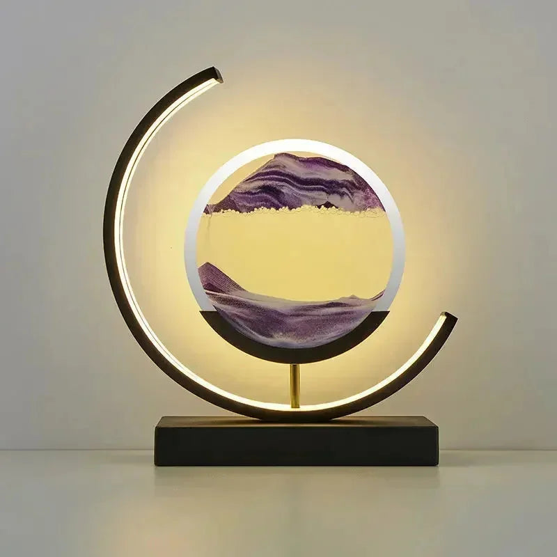 LED Moving Sand Art Table Lamp – 3D Quicksand Night Light Hourglass for Home Decor & Gifts - Image 10