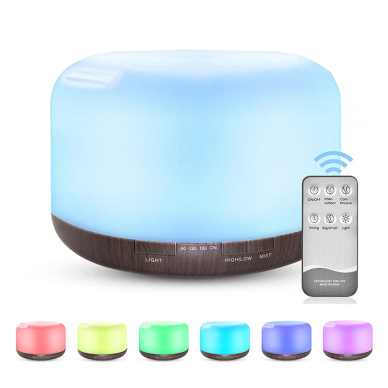 500ML USB Wood Grain Aroma Diffuser - Image 8