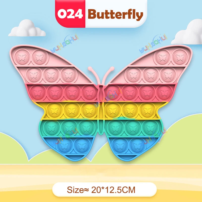 Rainbow Pop Push Bubble Fidget Toy - Image 36