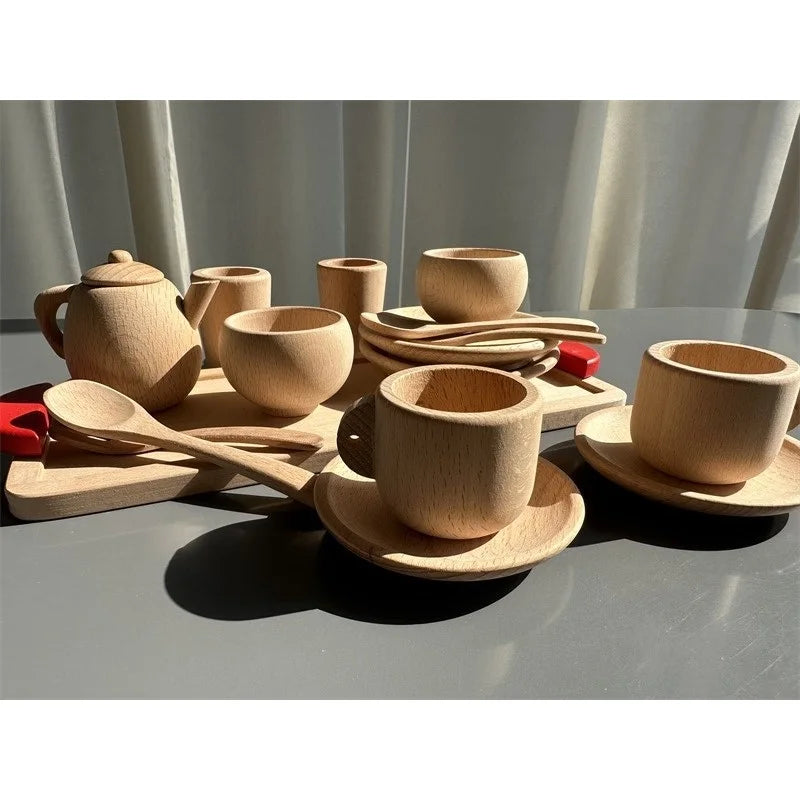 Kids Montessori Wooden Eggs & Kitchen Set - Image 5