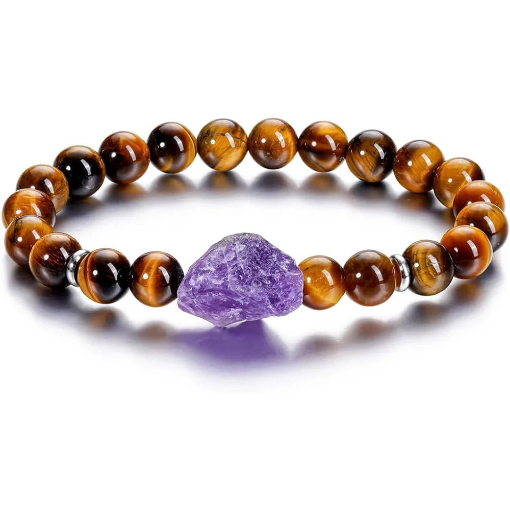 Natural Amethyst Quartz Beaded Bracelet – Wellness & Yoga Jewelry for Women - Image 16