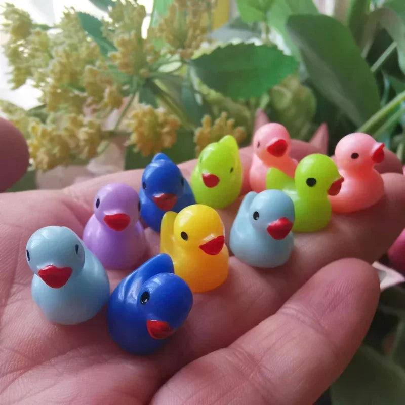 10pcs Mini Colored Duck Figurines – Cute Miniatures for Fairy Gardens, Terrariums, Bonsai & DIY Dollhouse Crafts - Image 14
