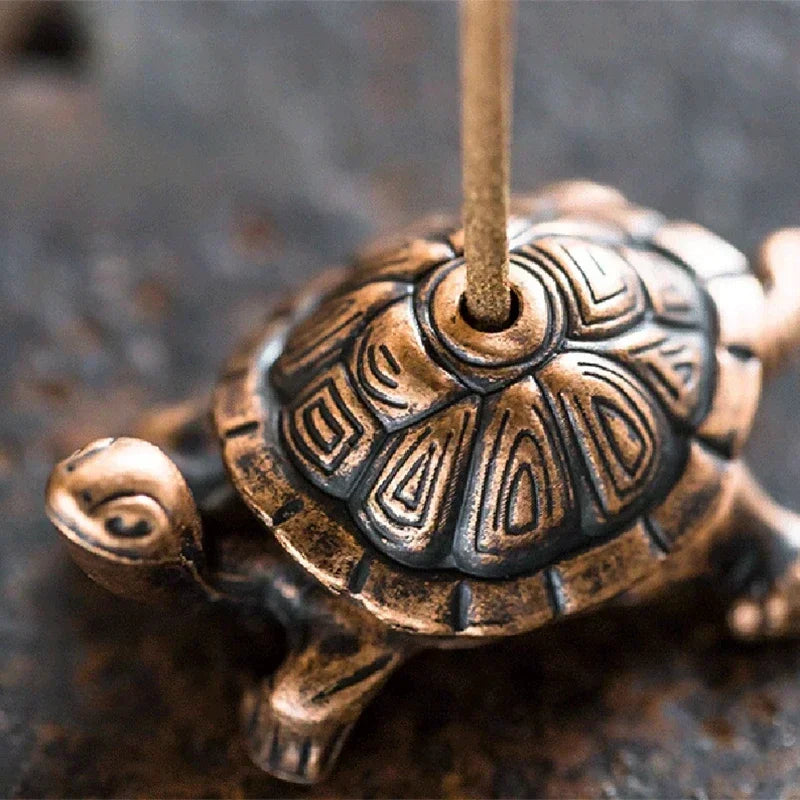 Mini Metal Turtle Incense Stick Holder – Fun Animal Burner for Meditation & Home Decor