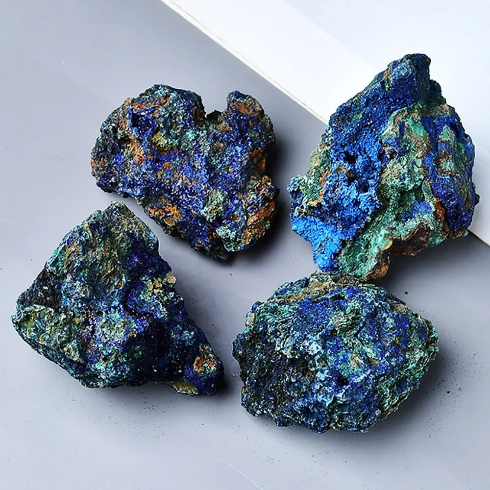 Natural Azurite Malachite Symbiotic Stone – Geode Crystal Specimen for Reiki Healing & Decorative Collectibles - Image 5