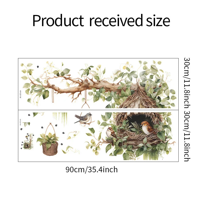 Large Chinese Style Tree Branch & Bird Wall Stickers – Self-Adhesive Decals for Living Room & Bedroom Decor - Image 7