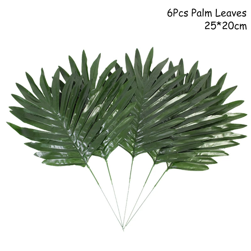 Artificial Tropical Palm Leaves – Hawaiian Luau & Jungle Theme Party Decor for Home & Events - Image 7