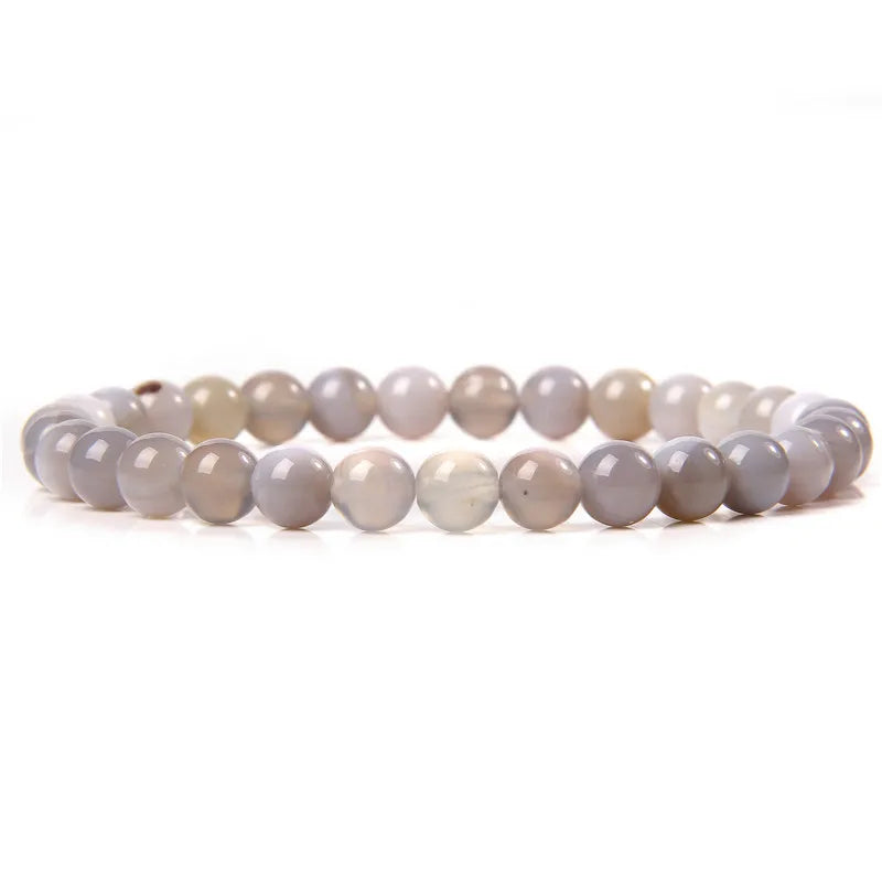 6MM Natural Agate Bead Stretch Bracelet – Healing Energy Jewelry for Men & Women - Image 35