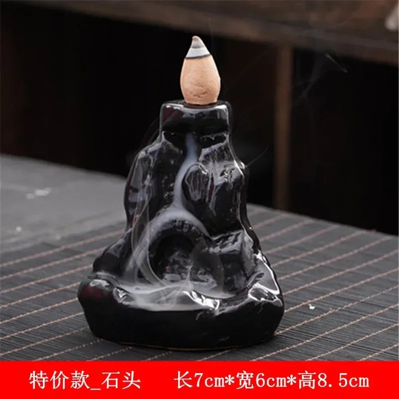 Mountain River Waterfall Backflow Incense Burner – Zen Aroma Censer for Home Decoration & Relaxation - Image 7