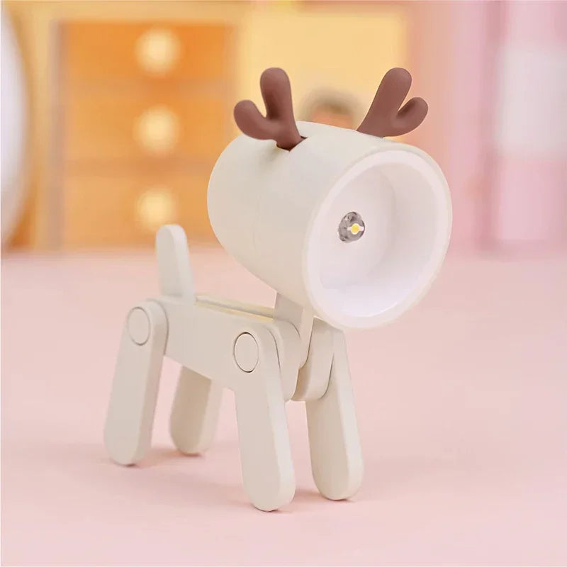 Mini LED Night Light – Foldable Dog & Deer Desk Lamp for Kids' Room & Holiday Decor - Image 7