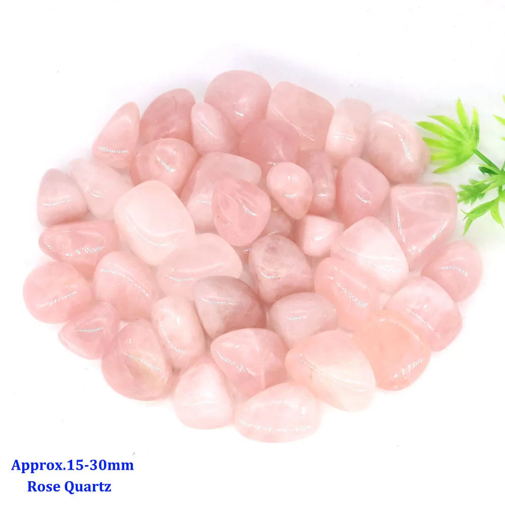 Natural Rose Quartz & Amethyst Tumbled Stone Gravel – Polished Healing Crystals for Home Decor & Aquarium - Image 19