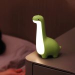 Cute Dinosaur Night Light – USB Rechargeable Bedside Lamp with Timer for Kids