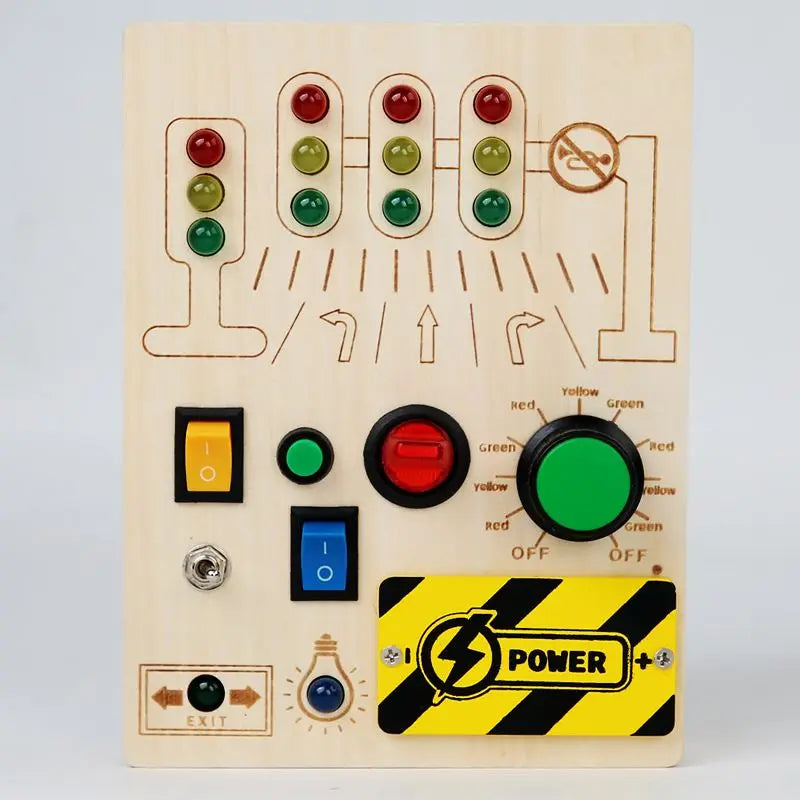 Montessori Busy Board Circuit - LED Light Socket Toy - Image 20