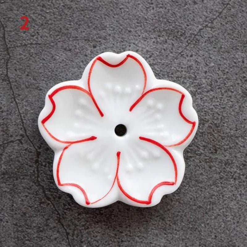 Ceramic Cherry Blossom Incense Burner – Elegant Stick Holder for Home, Office & Teahouse Decor - Image 16