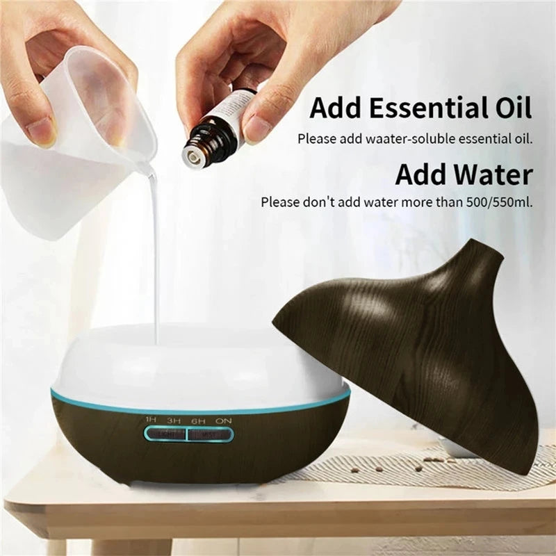 550ml Wood Color USB Aroma Diffuser - Image 4