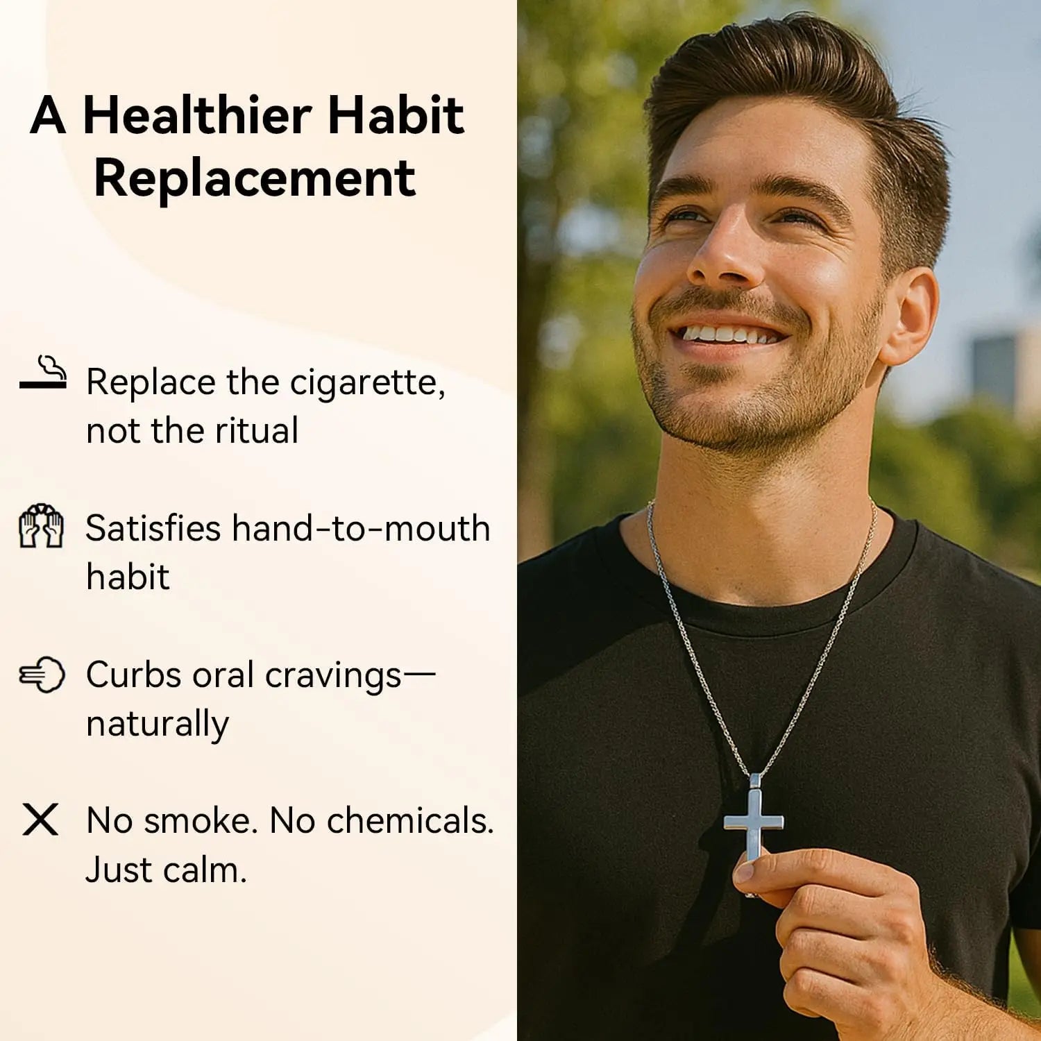 Cross Breathing Necklace – Breathlink Quit Smoking Aid & Inspirational Mindfulness Jewelry - Image 4