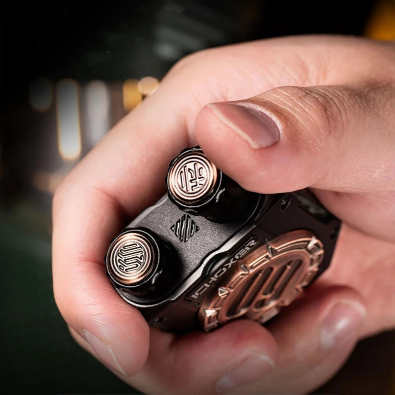 Double Column Linkage Ratchet Button Fidget Spinner - Image 3