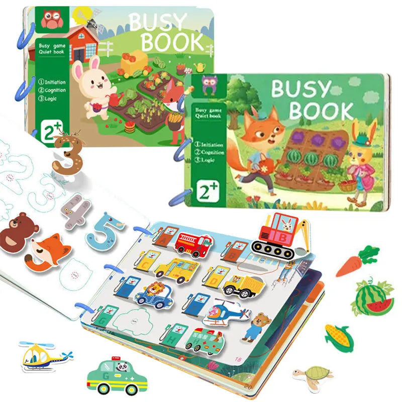 Montessori Baby Quiet Book - Early Education Sensory Game