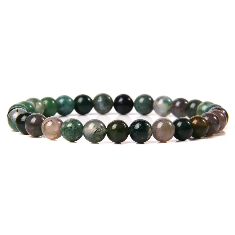 6MM Natural Stone Bead Stretch Bracelet – Energy Healing Agate Elastic Bangle for Men & Women - Image 23