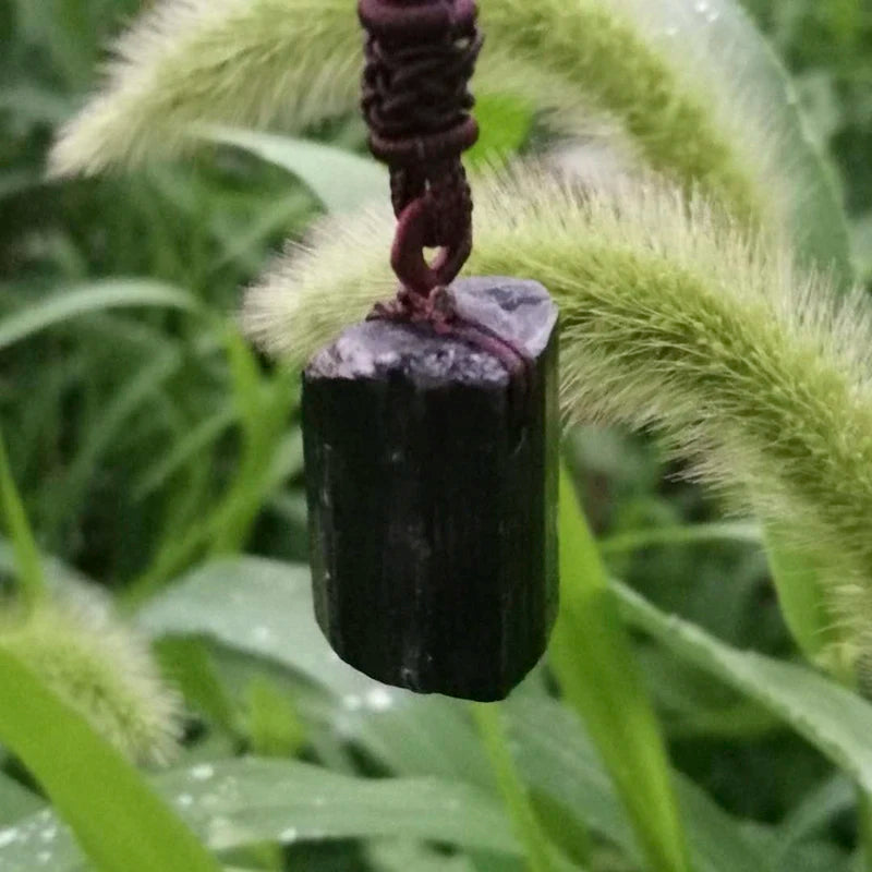 Black Tourmaline Pendant – Rough Natural Stone Healing Necklace - Image 6