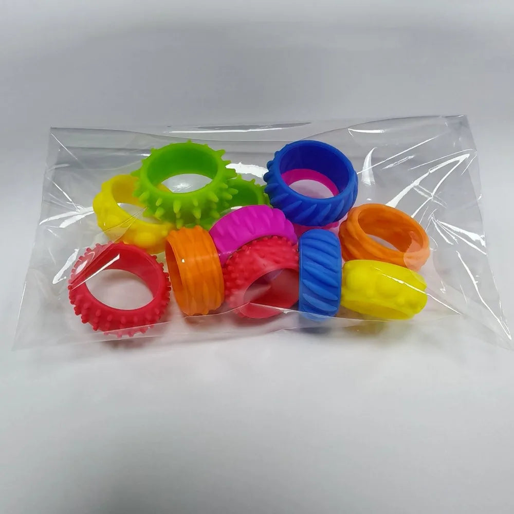 12pcs Spiky Sensory Finger Rings - Image 7